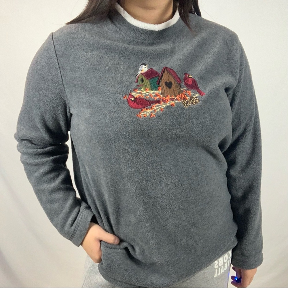 Vintage Birdhouse Fleece Crewneck